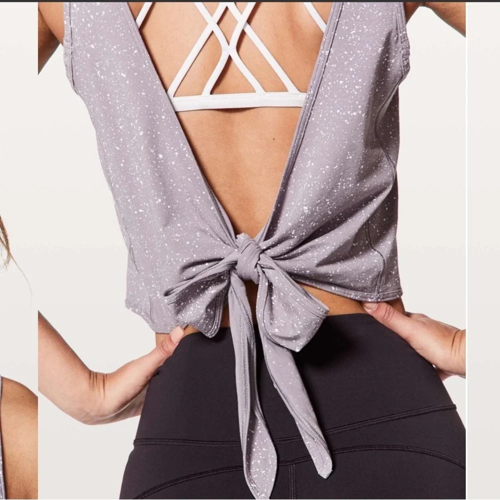 Lululemon Its A Tie Tank Splatter Dye Dusty Dawn